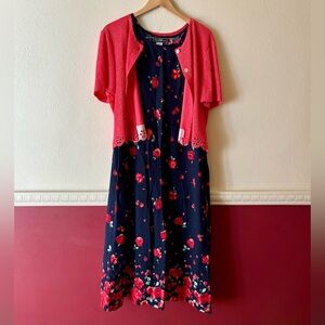 Vintage Molly‎ Malloy dress and cardigan set